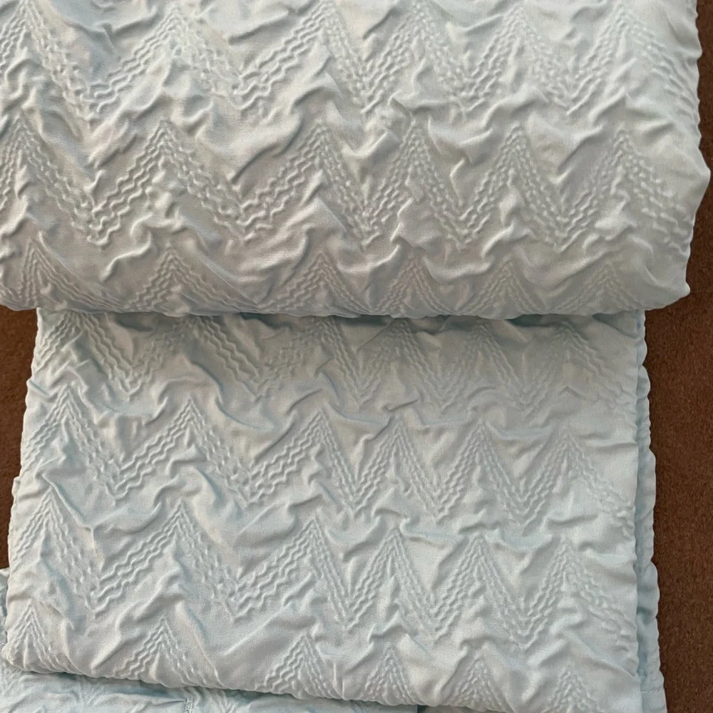 Aqua shower curtain